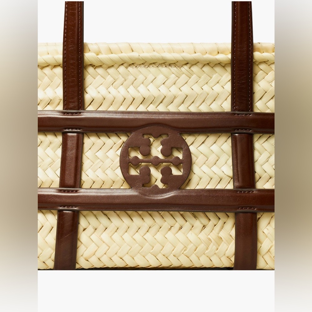 Tory Burch Ella Straw Basket Tote - Picture 9 of 16